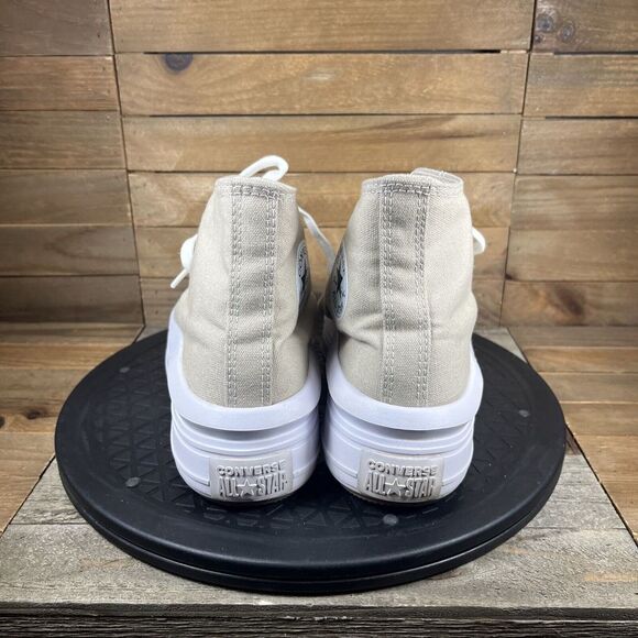 Converse Move Hi Women Size 5 Beach Stone Lightweight Platform Lace Up Sneakers - Picture 4 of 10